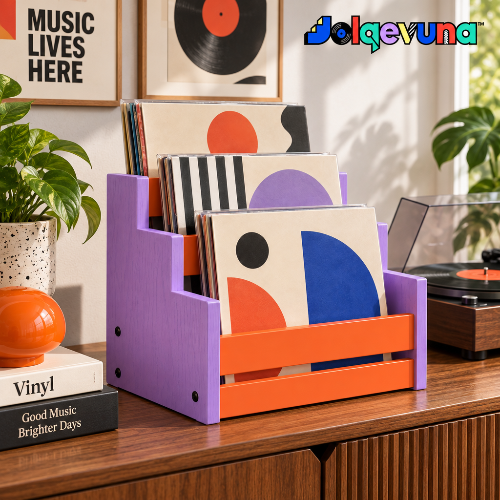 Jolqevuna™ Lavender Step Record Rack view 2