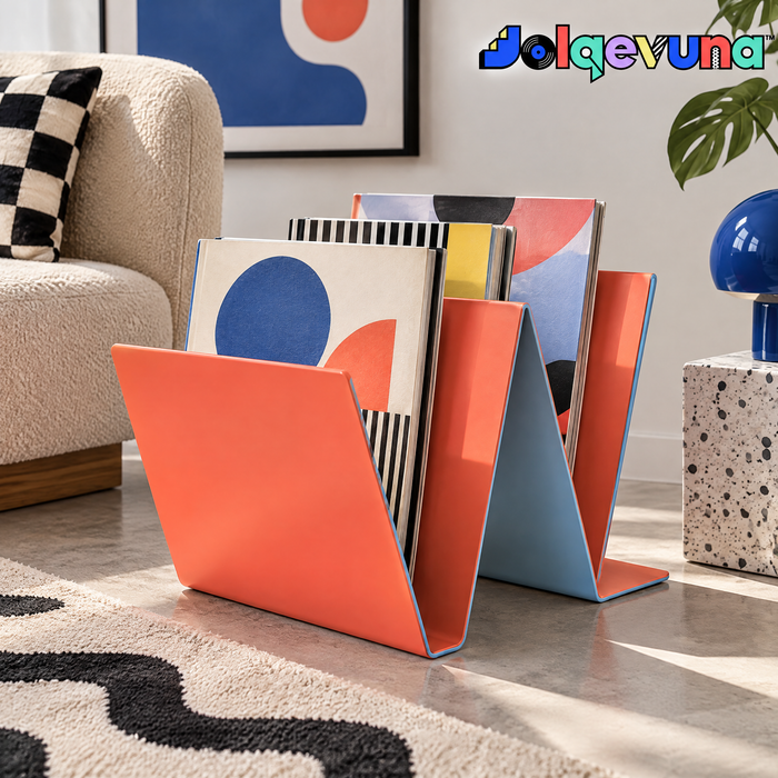 Jolqevuna™ Coral Zigzag Magazine Rack view 1