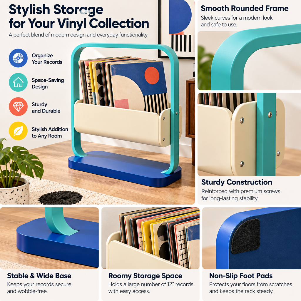 Jolqevuna™ Mint Frame Magazine Stand view 3