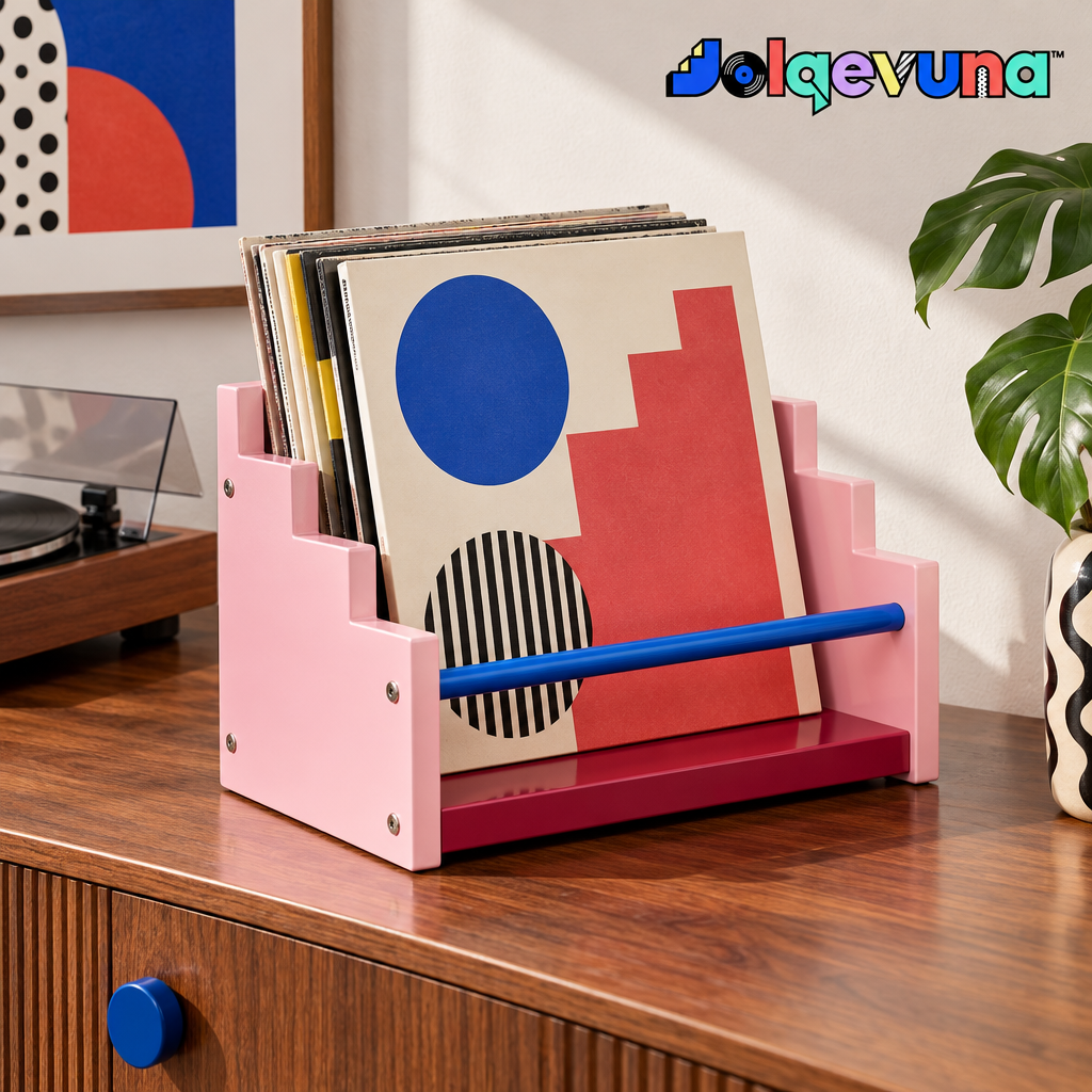 Jolqevuna™ Pink Step Record Rack view 1