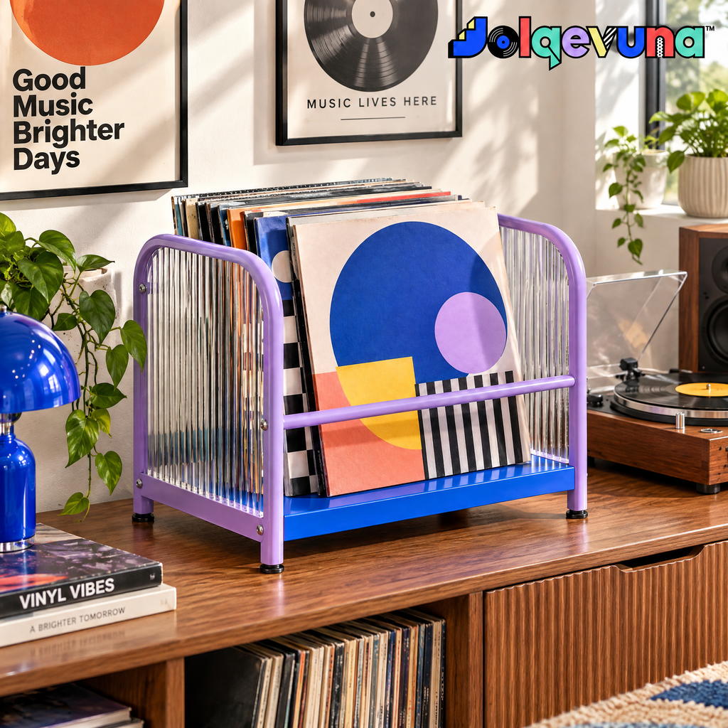 Jolqevuna™ Lavender Ribbed Record Rack view 2