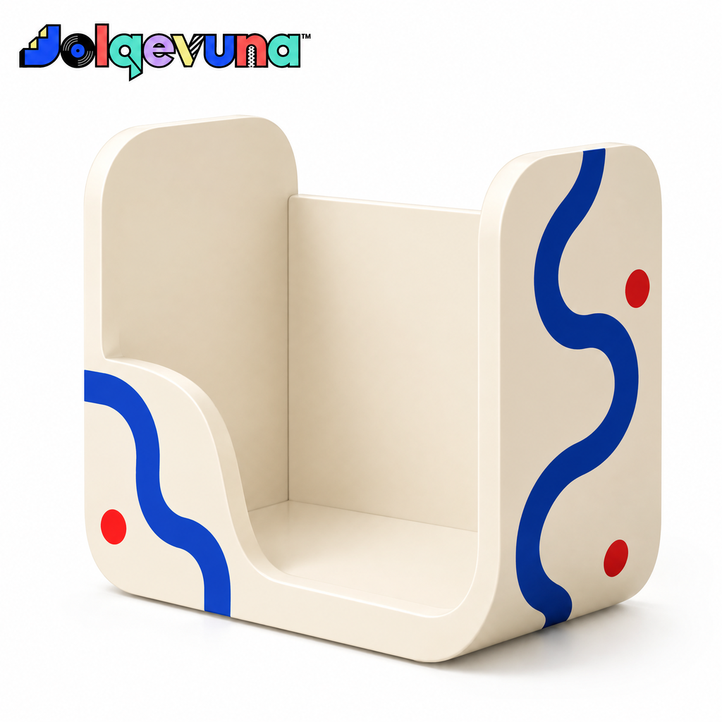 Jolqevuna™ Cream Squiggle Magazine Rack view 3